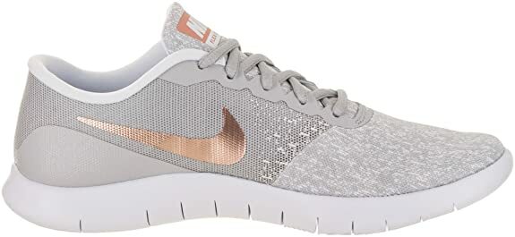 grey and rose gold nike shoes
